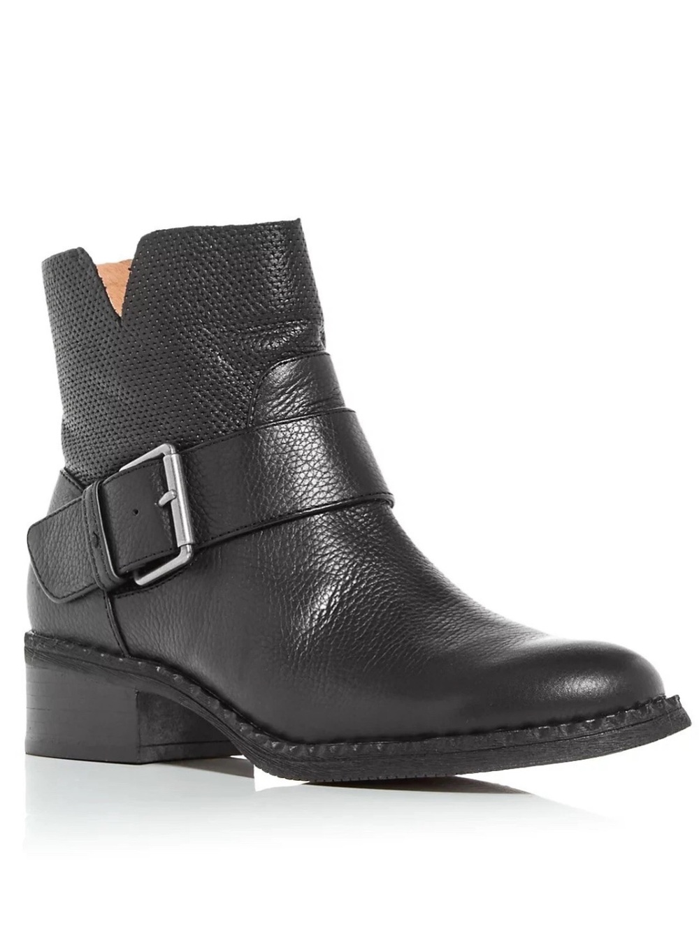 Gentle Souls by Kenneth Cole Best Slit Moto 2 Black Leather Ankle Boots 8